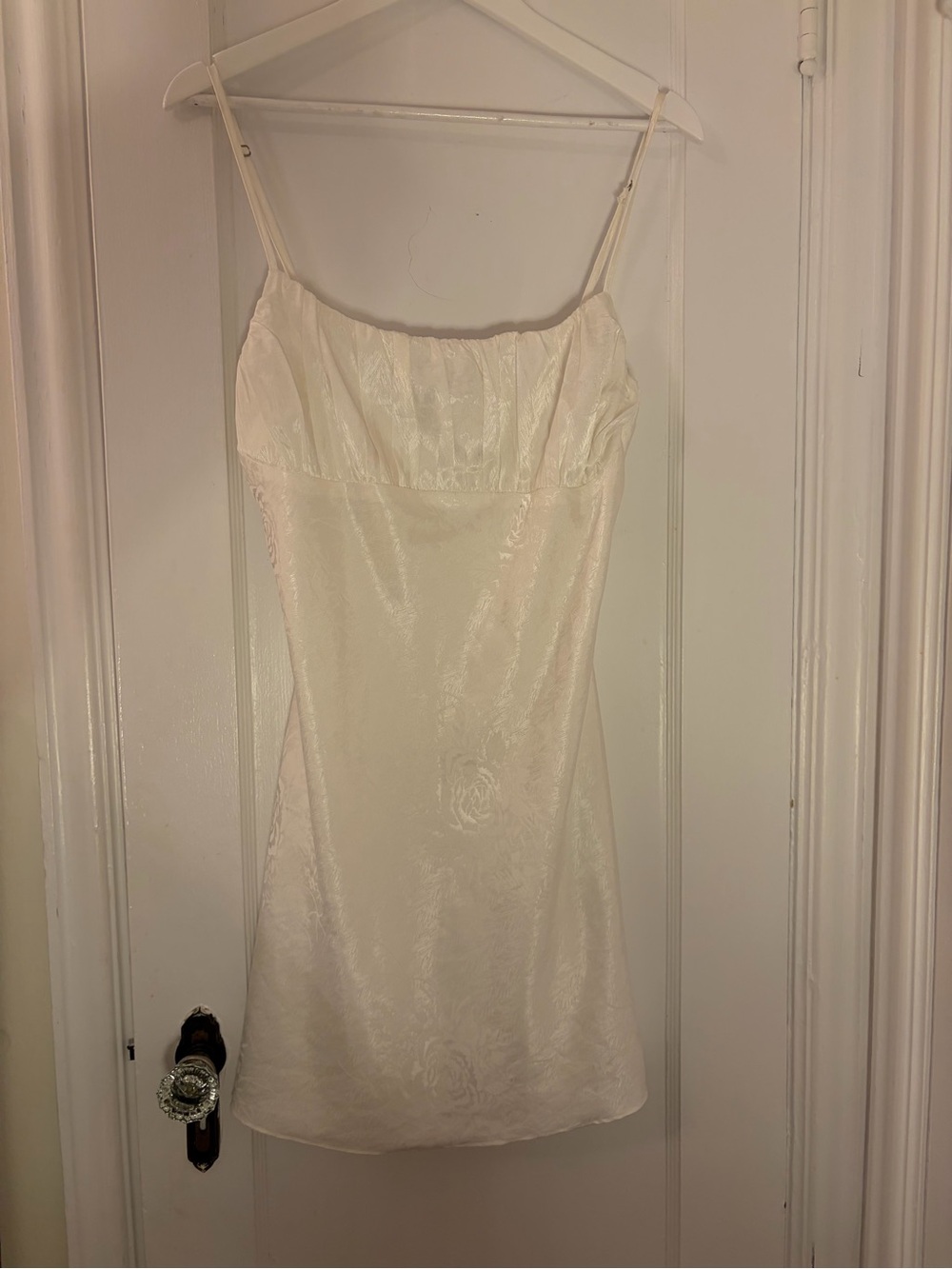Cotton Candy White Jacquard Slip Top